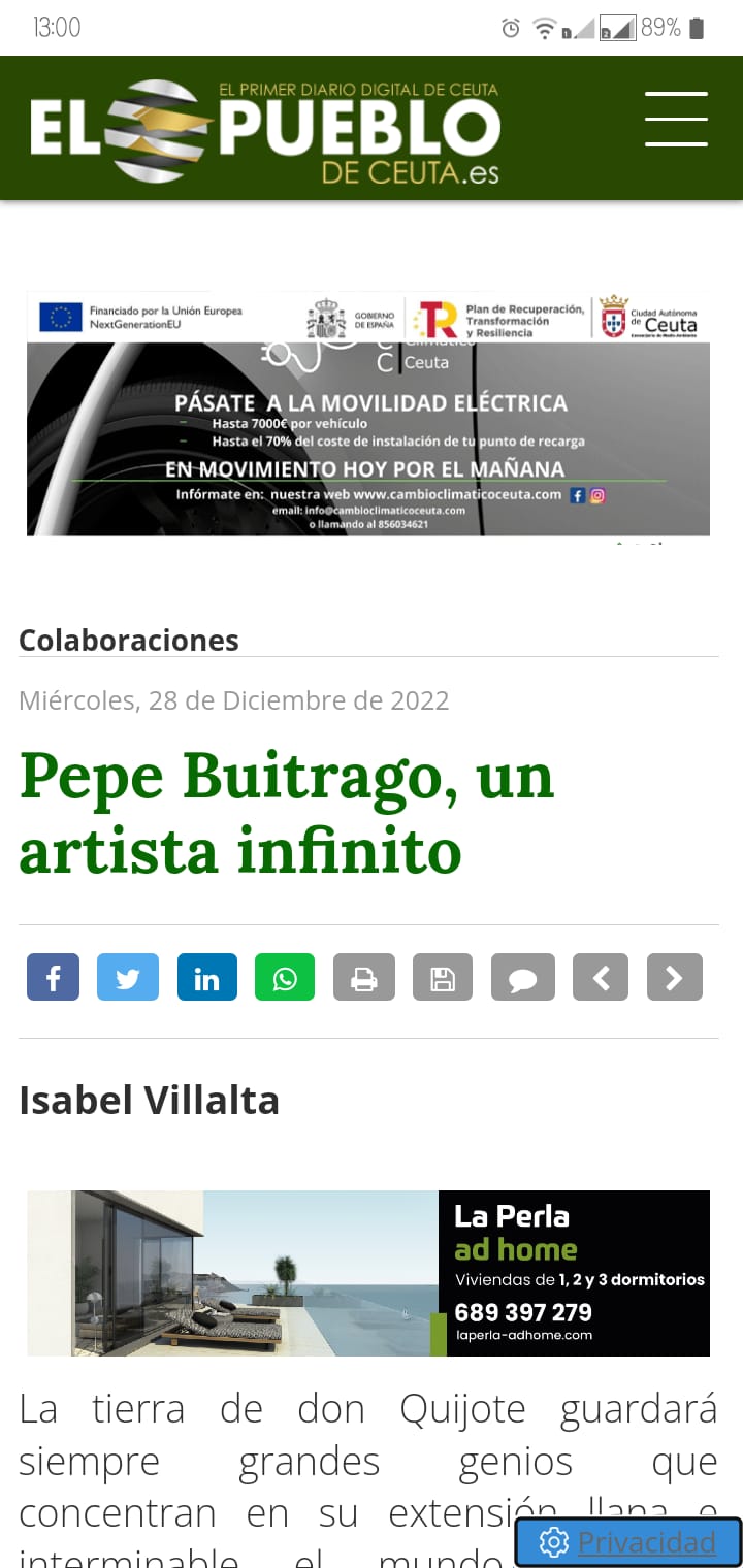 Pepe Buitrago, un artista infinito
